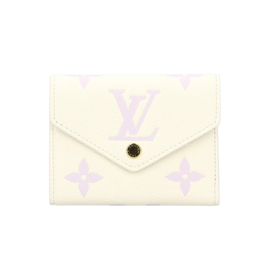 Louis Vuitton Portefeuille Victorine Monogram Empreinte Wallet Leather White